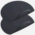 Silicone Microwave Mats, 12" Extra Large Multi-Use Microwave Mat Heat Resistant Silicone Trivet Mat Pot Holders Hot Pads for Kitchen, Silicone Cover Pad for Microwave Oven Hot Pot Pans, Black 2Pack