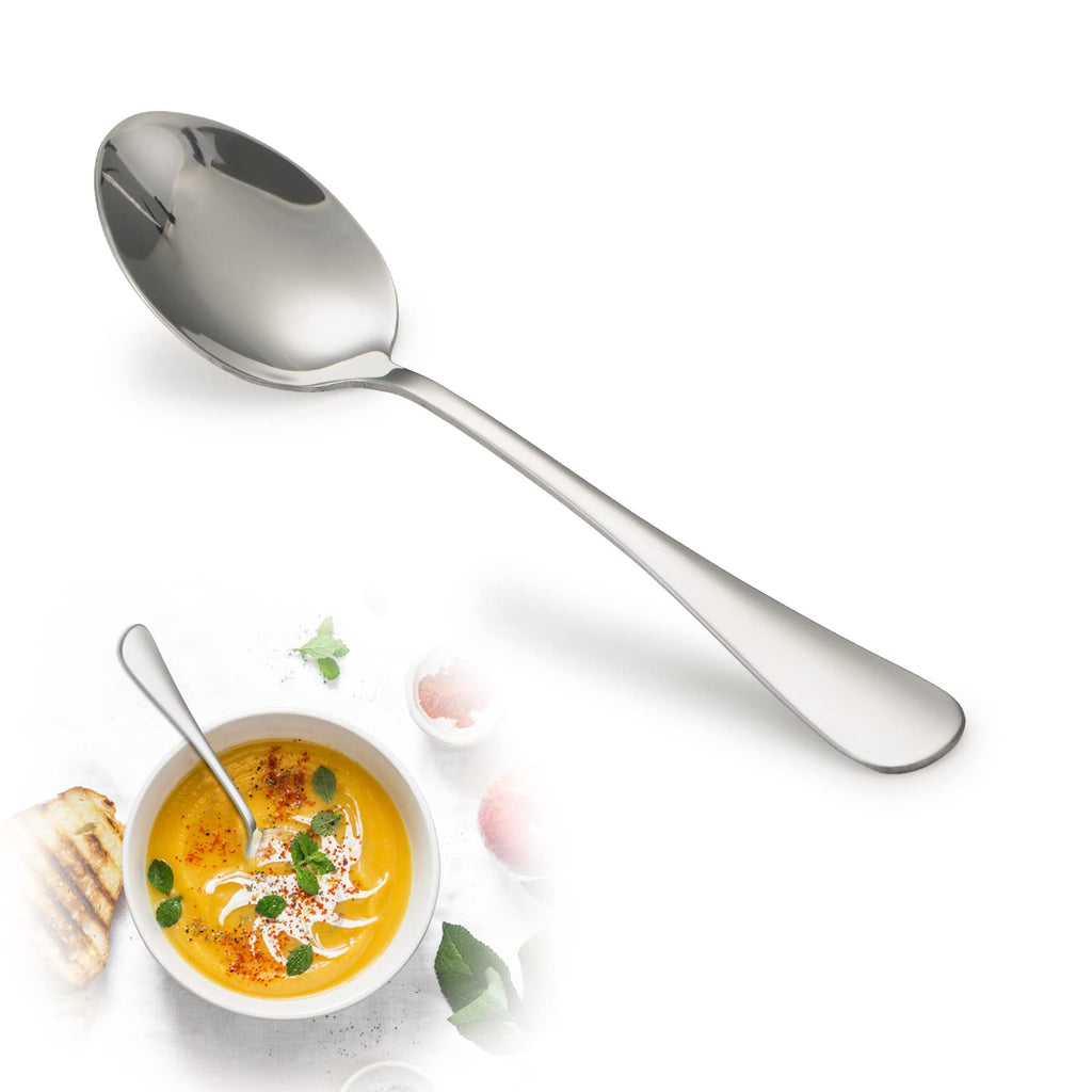 SANTUO Stainless Steel Teaspoon Set,12 Piece 6.7" Spoons Silverware,Dessert Spoons,Mirror Finish & Dishwasher Safe