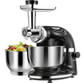 Stand Mixer, 8.5QT+ 6QT Two Stainless Steel Bowls Electric Food Mixer Black