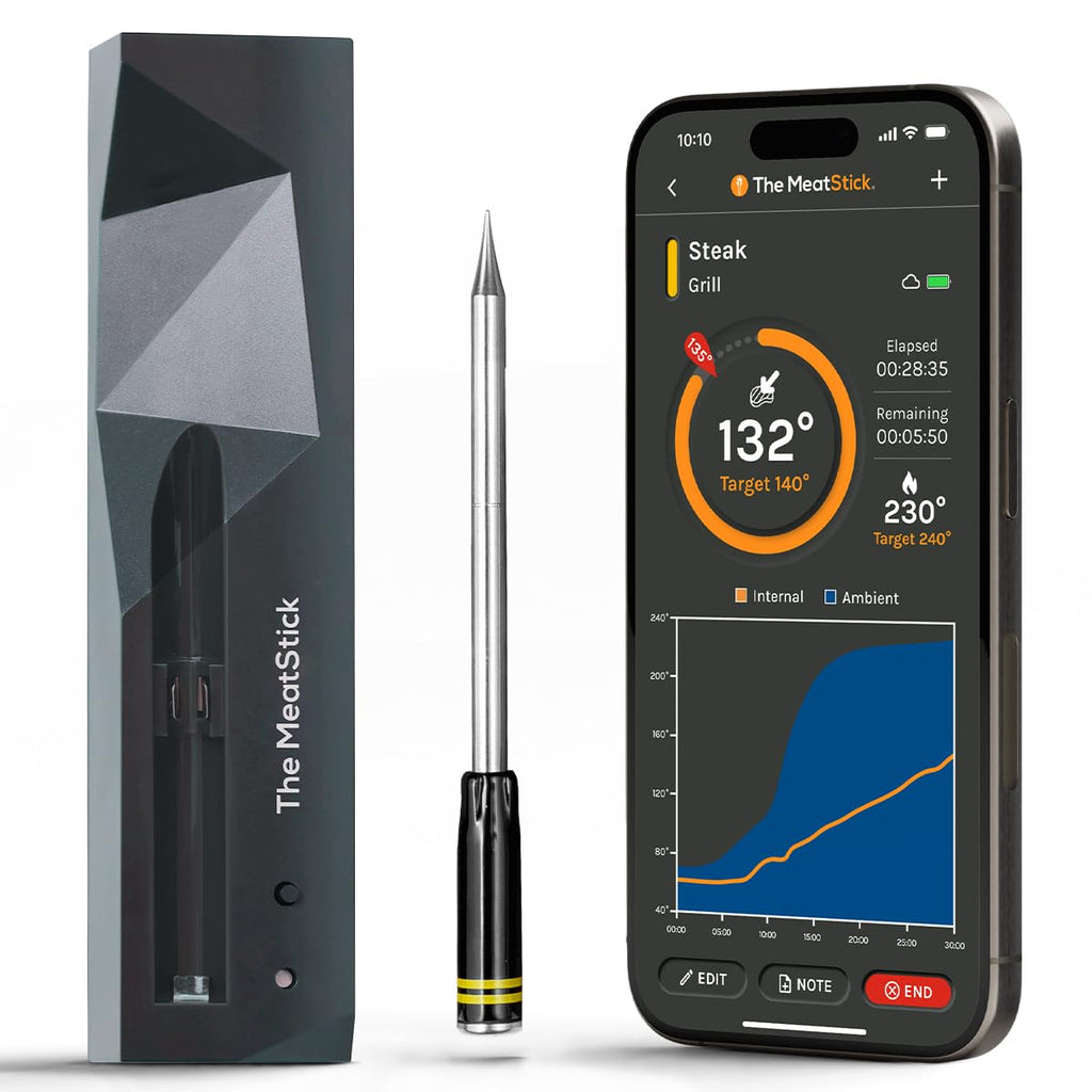 MeatStick X Bluetooth Wireless Meat Probe, 500ft+ Range Grill Thermometer