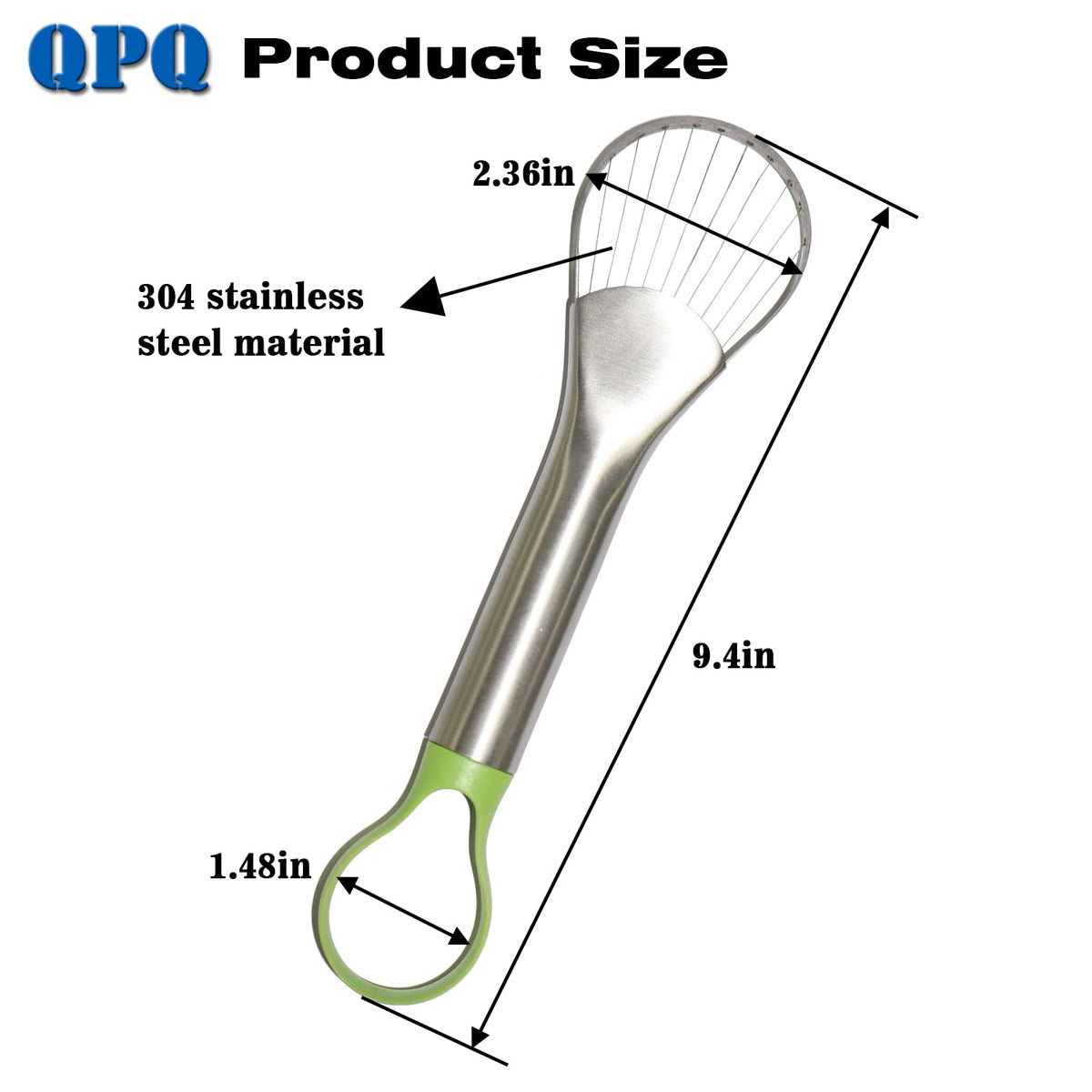 QPQ 2-in-1 Avocado Slicer & Pitter, Stainless Steel Kitchen Tool