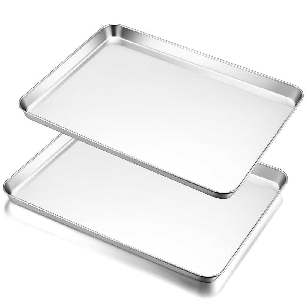 E-far Large Baking Sheet Set of 2, 20"x14" Stainless Steel Cookie Sheet