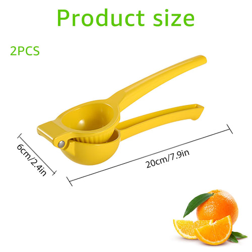 2 Pcs Lemon Squeezer Hand Press Aluminum Alloy Lime Squeezer Manual Citrus Juicer Multipurpose Lime Juicer for Kitchen Bar Restaurant