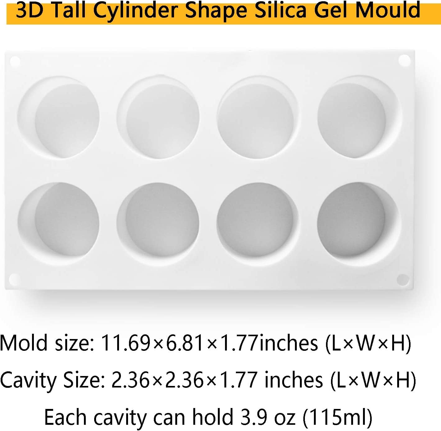 OCPO Kitchen Bubble Cube Silicone Mold for Baking Mousse Cake, 6 Cavities
