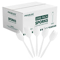 FOCUSLINE 2000 Pack White Plastic Spoons Bulk, Heat Resistant Teaspoons