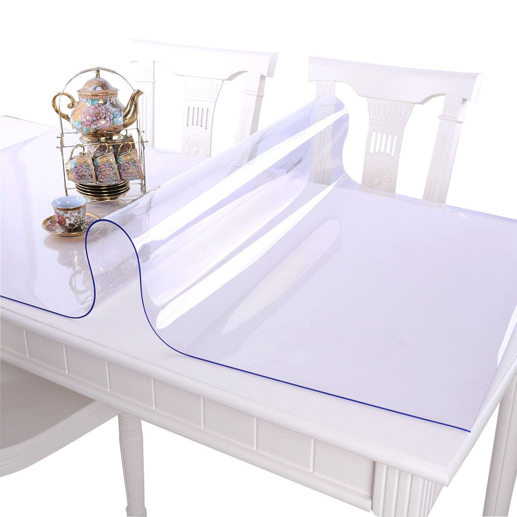 NECAUX Clear PVC Table Cover Protector 30 x 72 Inch 1.5mm Thick