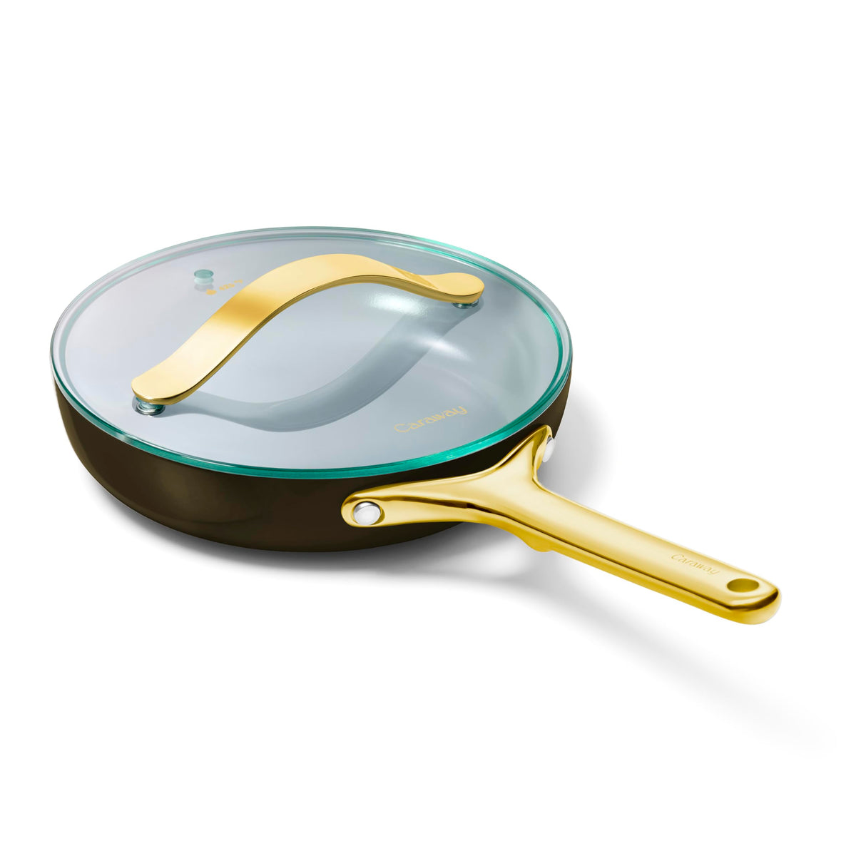 Caraway Ceramic Non-Stick Fry Pan Set with Glass Lids