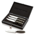 Schmidt Brothers - Bonded Ash 7-Piece Kitchen Knife Set, High-Carbon German Stainless Steel Cutlery, Ash Finish Wood Handles and Clear Acrylic Magnetic Knife Block