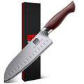 7 In Chef Knife,SHAN ZU 10Cr15Mov High Carbon Stainless Steel Santoku Knife