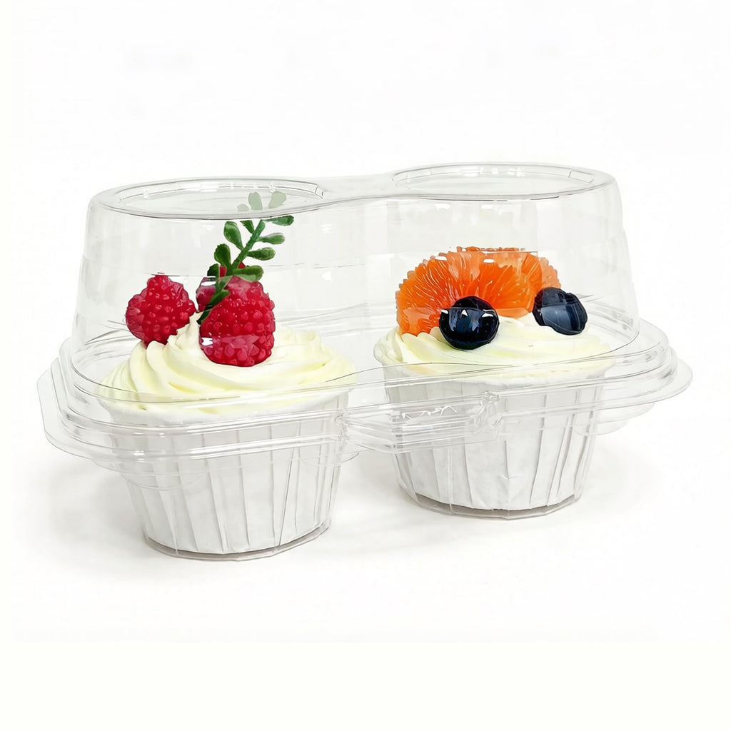 LSGENGXCY 50pc Disposable 6 Cavity Muffin Container,Cupcake Carton With Lid
