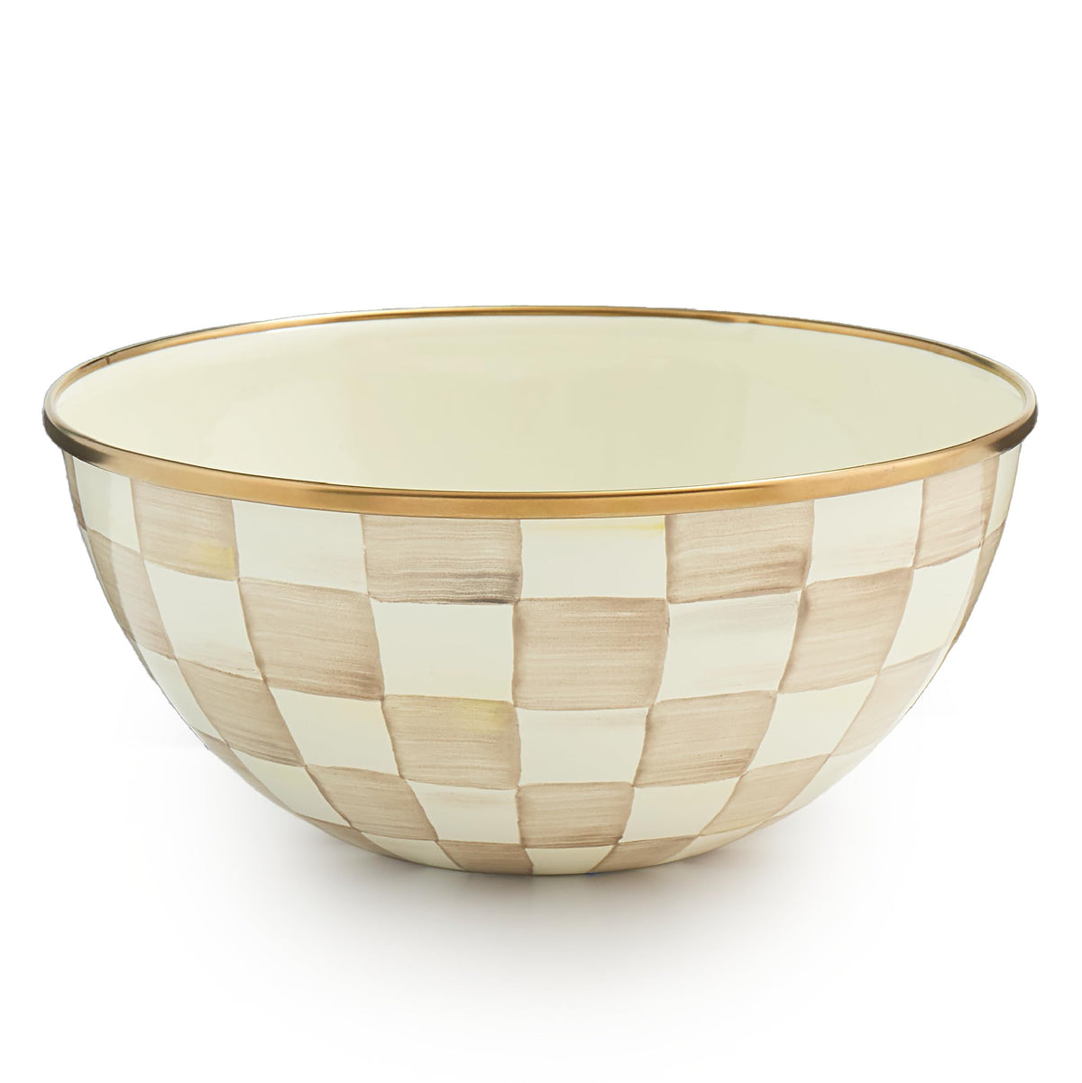 MACKENZIE-CHILDS Everyday Bowl, Extra Small, Black-and-White Courtly Check