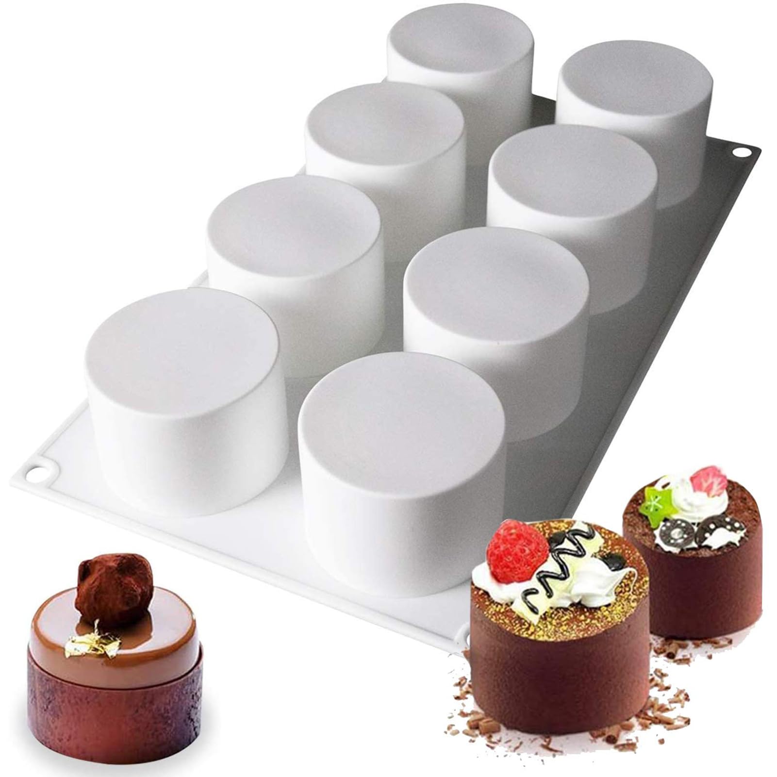 OCPO Kitchen Bubble Cube Silicone Mold for Baking Mousse Cake, 6 Cavities
