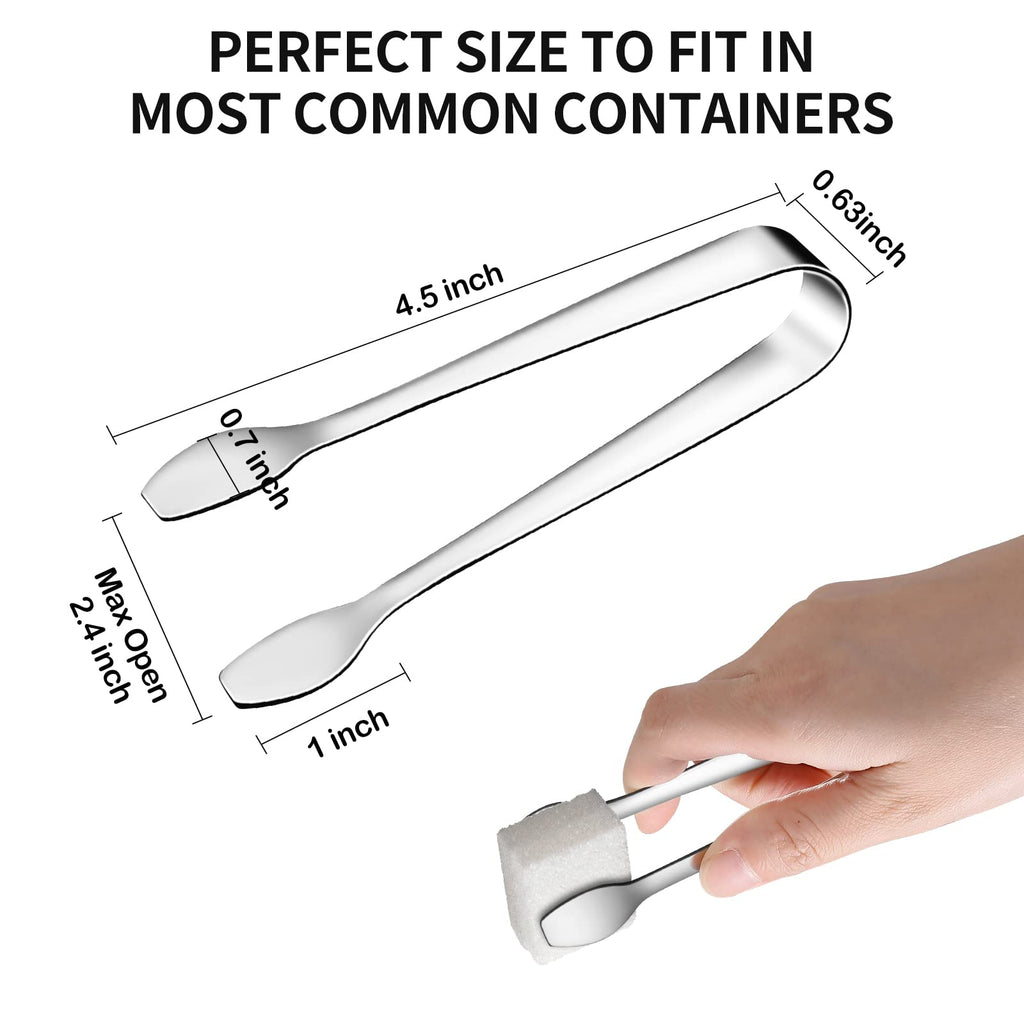 SOLEADER Mini Serving Tongs,4.5" Ice & Small Tongs for Appetizers,Catering