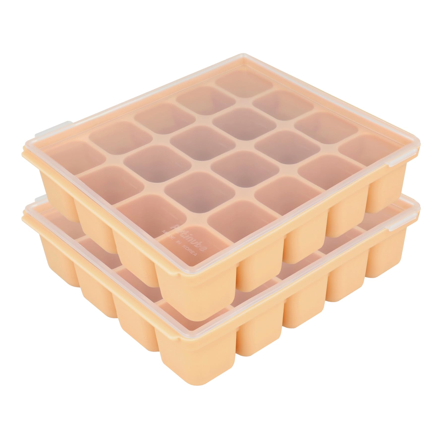 PETINUBE Baby Food Storage Silicone Cubes, Sand Beige, 20 Cubes 0.8oz