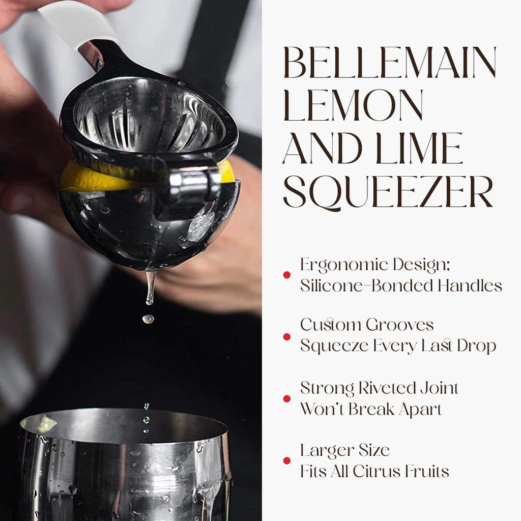 Bellemain Metal Lemon Squeezer, Stainless Steel Citrus Juicer, white