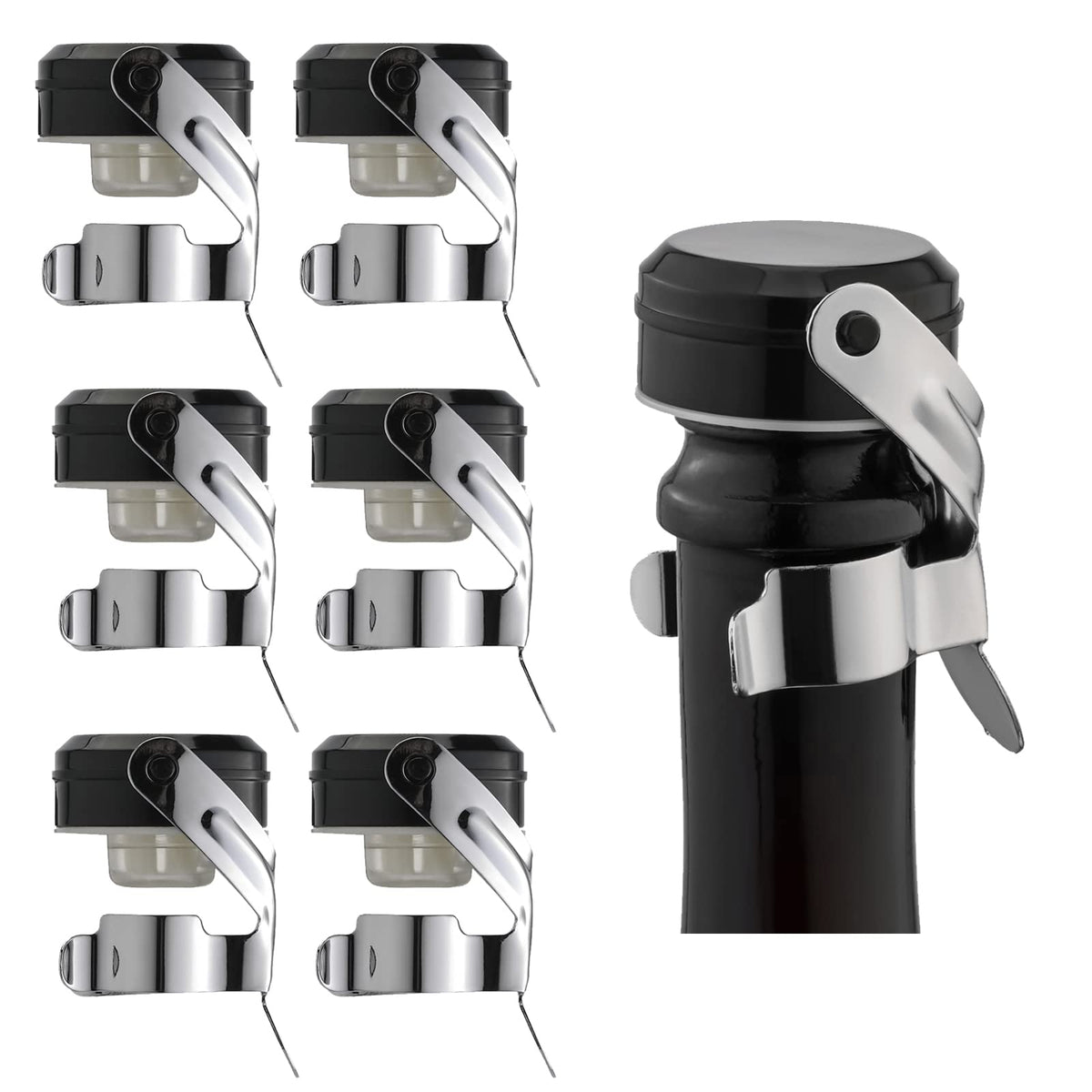 WOTOR Champagne & Wine Bottle Stoppers, 12 Pack, Gold