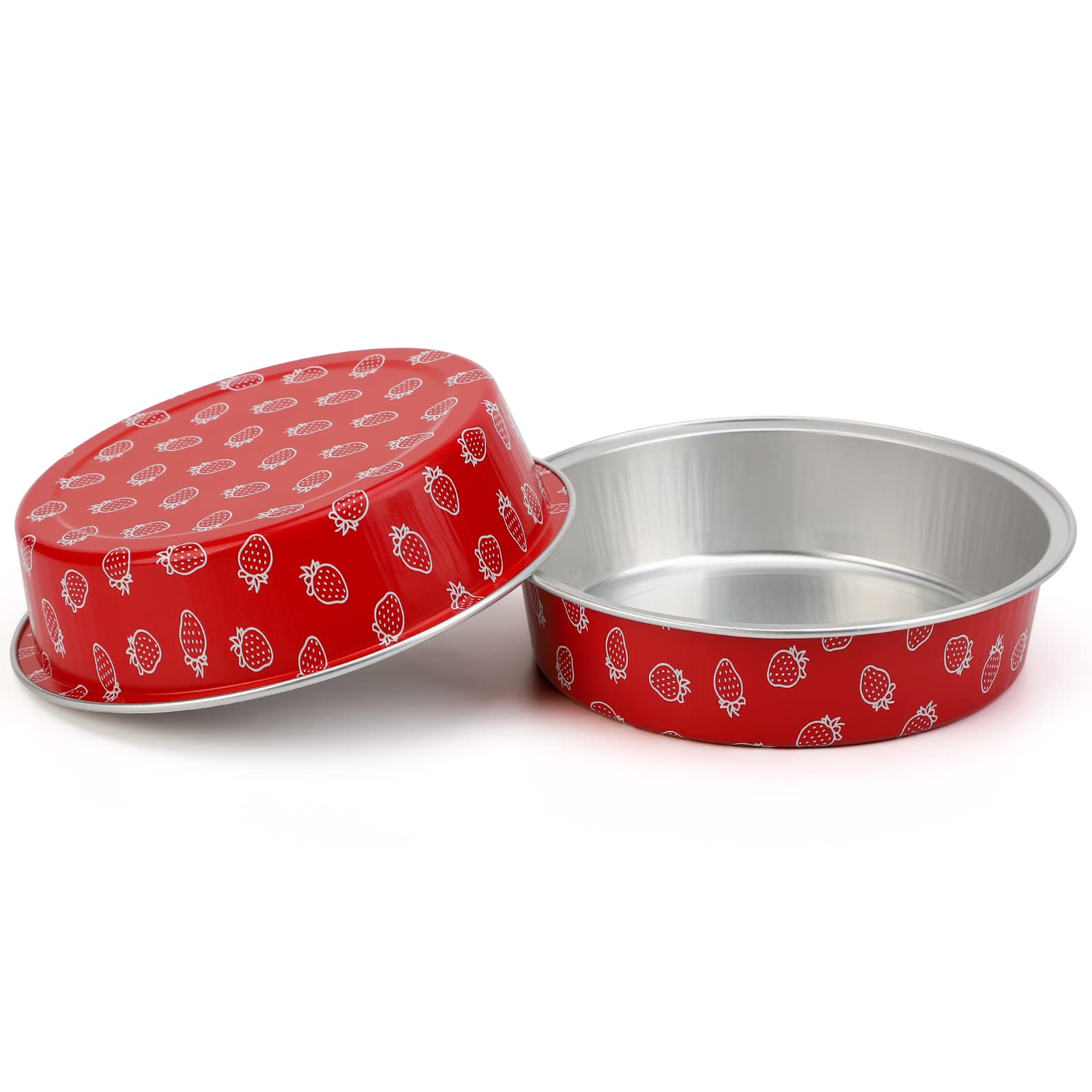 Beasea Disposable Mini Pie Pans with Lids, 100 Pack 4 Inch 8oz Aluminum Baking Foil Tins Small Round Tart Cups Containers for Individual Cupcake Dessert Muffin Cheesecake Ramekins Quiche Oven Dishes