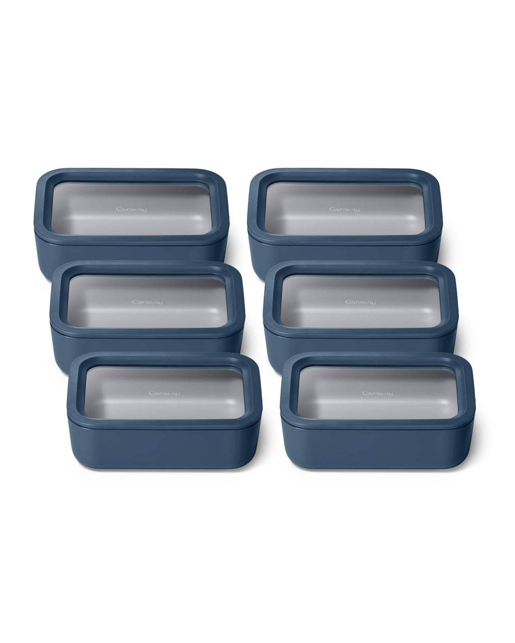 Caraway 6-Piece Glass Food Storage Container Set