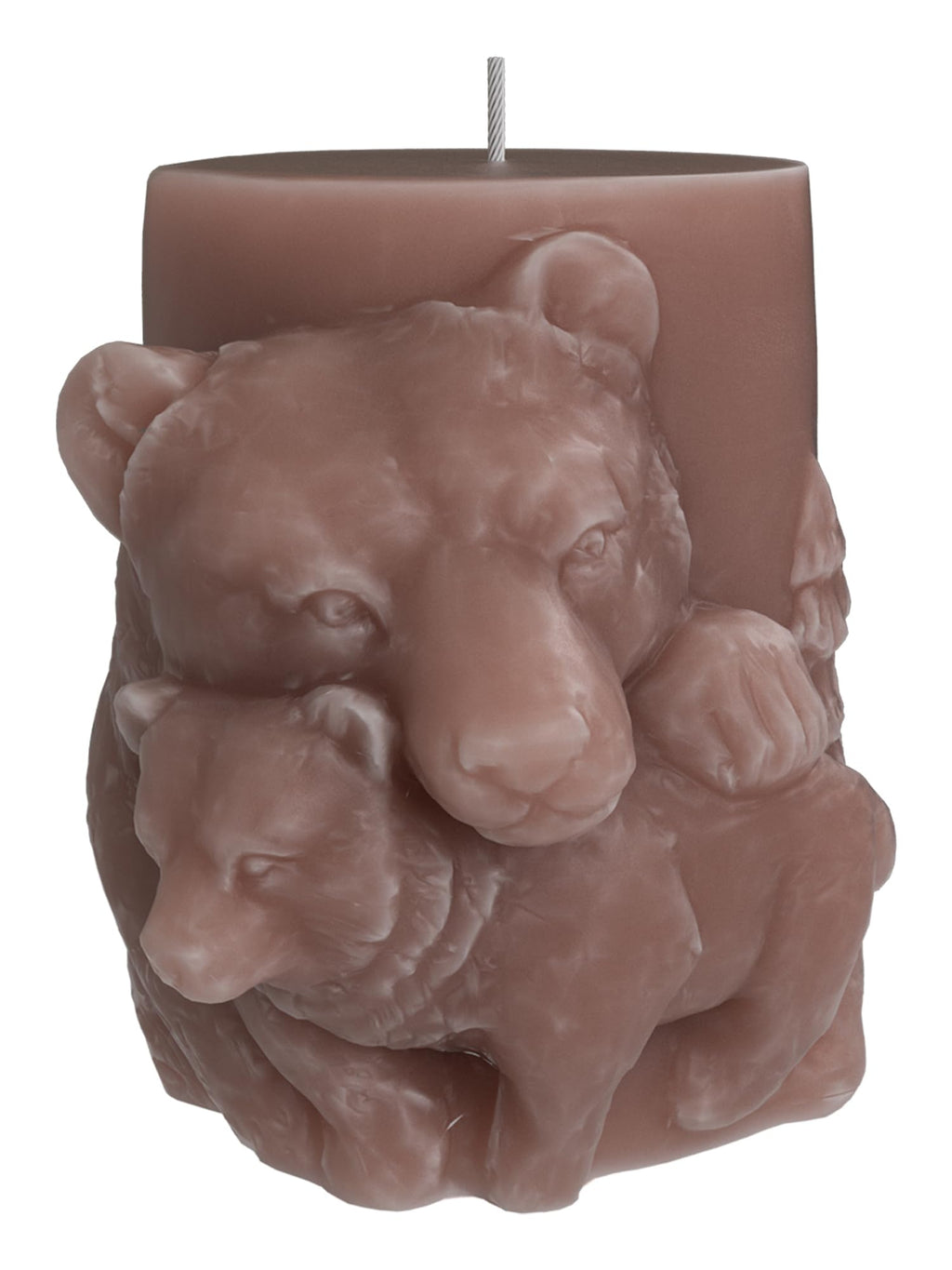 Resin Casting Mold Resin Making Molds Silicone Mold for Candle Home Decorate Mold 3D Animal Mold Candle Making Mold (Animal-Column-Bear)