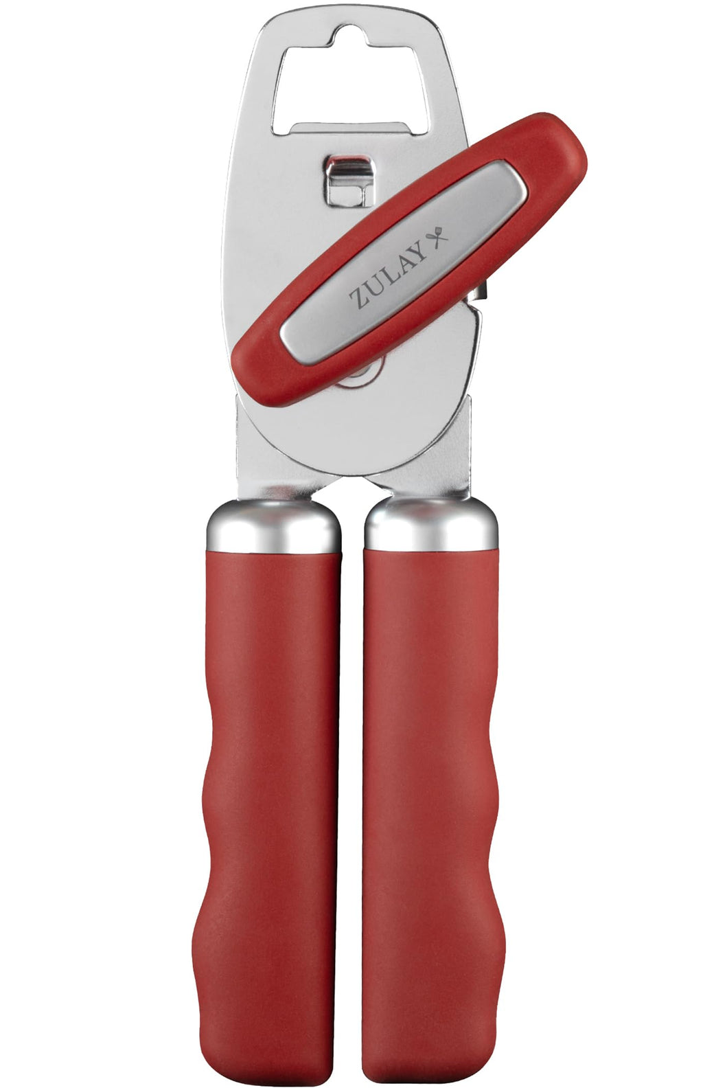 Zulay Kitchen Manual Can Opener Heavy Duty Patented Stainless Steel, Orange