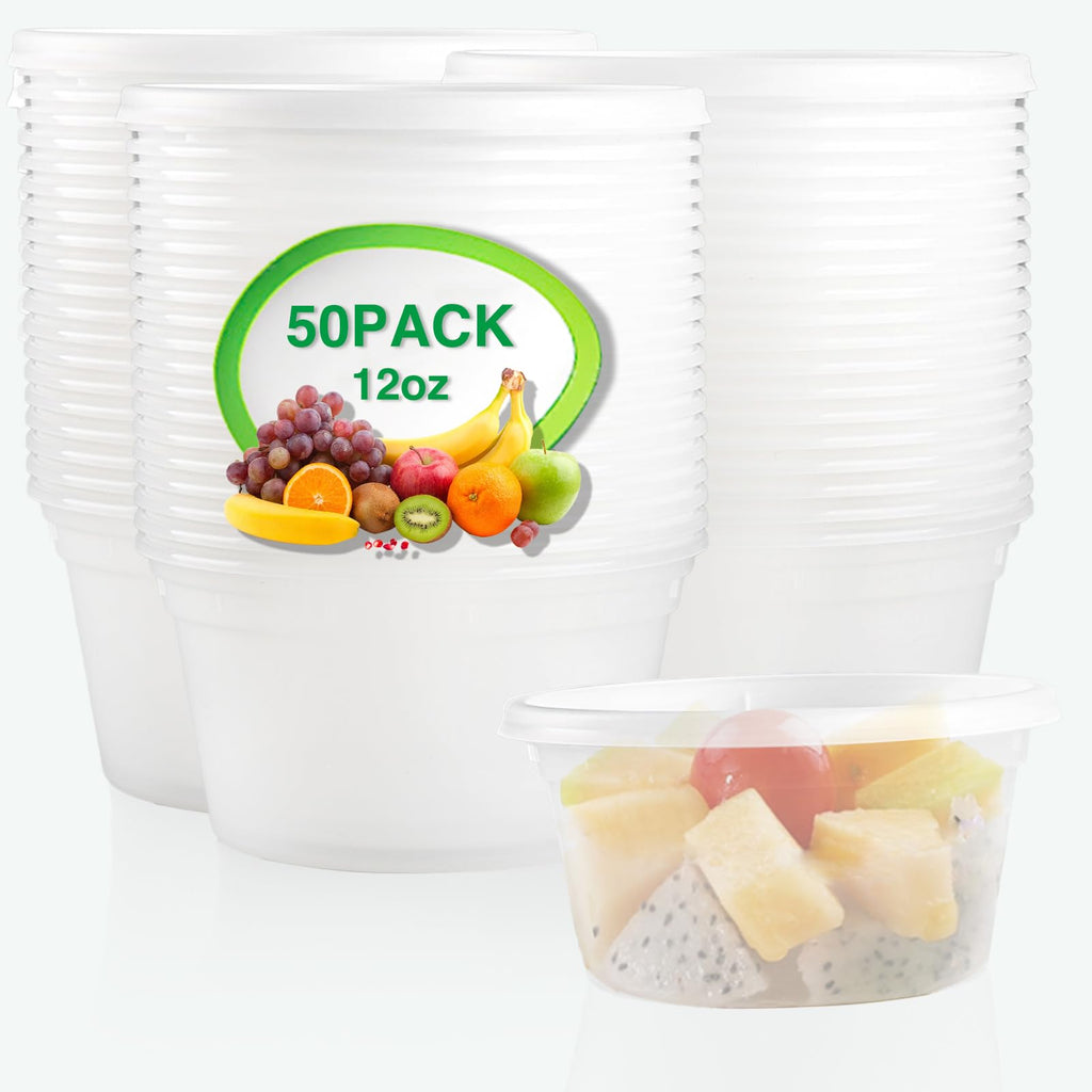 tropipak Deli Food Containers, Leakproof Storage Containers, 12 oz, 50 Pack