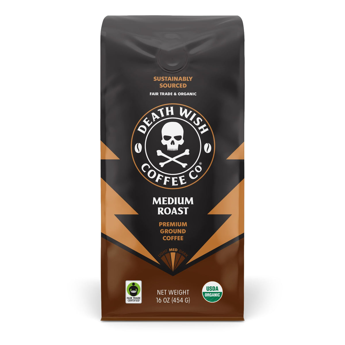 Death Wish Coffee Dark Roast & Valhalla Java Ground Coffee Bundle, Organic