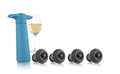 Vacu Vin Original Saver Wine Bottle Stopper – With 8 Vacuum Stoppers – Preserver Wine Stopper with Pump for Red or White Wine – Wine Accessories to Keep Wine Fresh – Airtight Seal Stoppers – Blue
