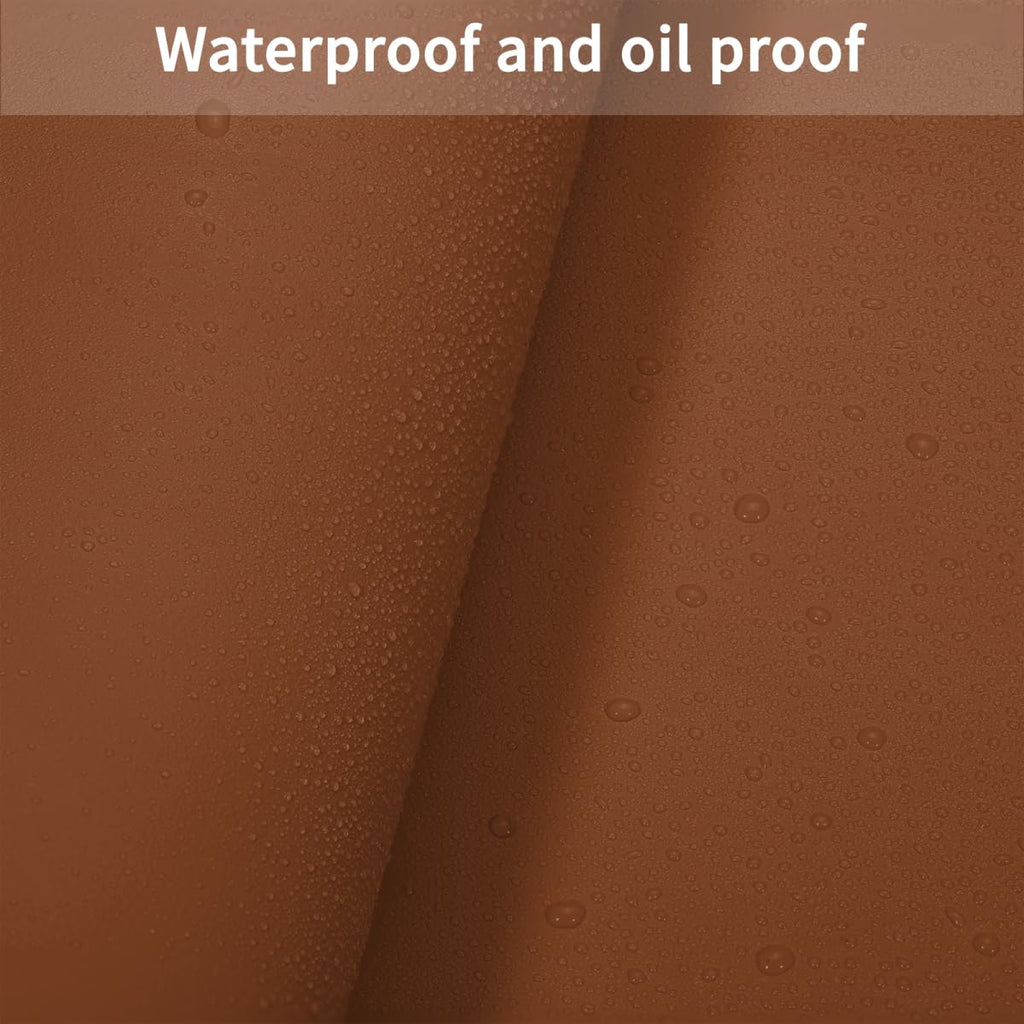 Zinkooat Leather Dresser Cover,1.8mm Thick,14x66 Inch,Dresser Protector Top,Dresser Top Protector,Dresser Cover Top,Dresser Top Cover,Dresser Cover Top for Bedroom.(Brown+Gray,14x66)