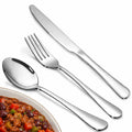 Silverware Set,SANTUO Stainless Steel Knives Spoon Forks Set for Home, Kitchen and Restaurant, Mirror Polished& Dishwasher Safe (12pcs-Silverware set)