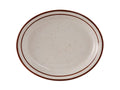 Tuxton China TBS-013 Platter, 11-1/2" x 9-1/8", Oval, Narrow Rim, Microwave and Dishwasher Safe, Oven Proof, Fully Vitrified, Ceramic, Bahamas, Pack of 12