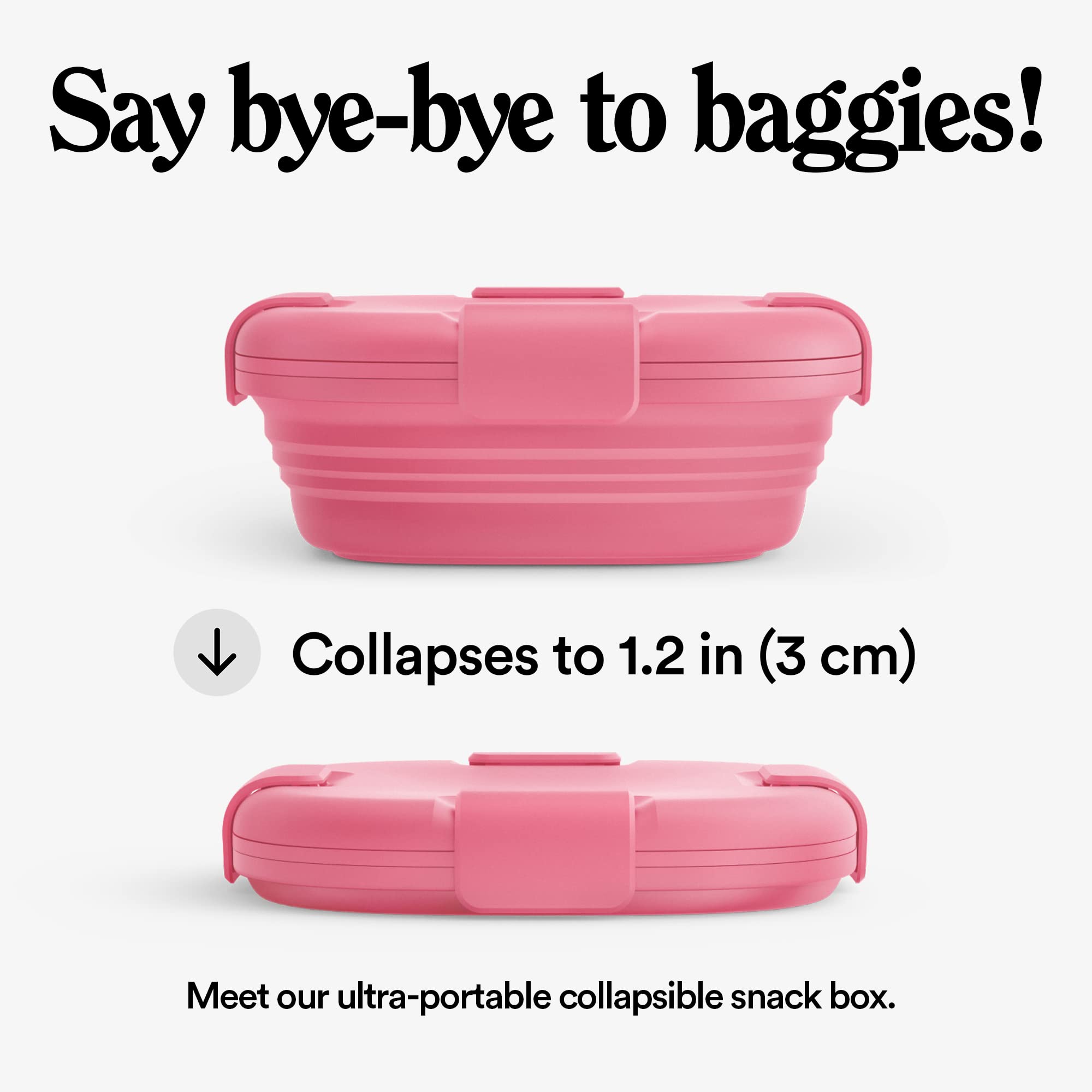 STOJO Collapsible Sandwich Box – 24oz, Reusable Food Storage Container, Silicone Bowl for Hot/Cold Food – Meal Prep, Lunch, Camping, Hiking – Dishwasher Safe (Peony, Set of 1)