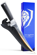 Dalstrong 7" Fillet Knife — Forged German HC Steel, 58+ HRC, Flexible Blade — For Filleting Fish, Boning Chicken & Silverskin Trimming — POM Handle, Full Tang, Sheath, Vanquish, customer support