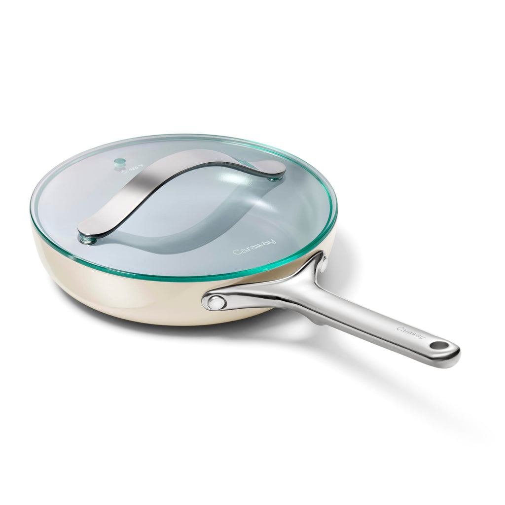 Caraway Ceramic Non-Stick Fry Pan Set with Glass Lids