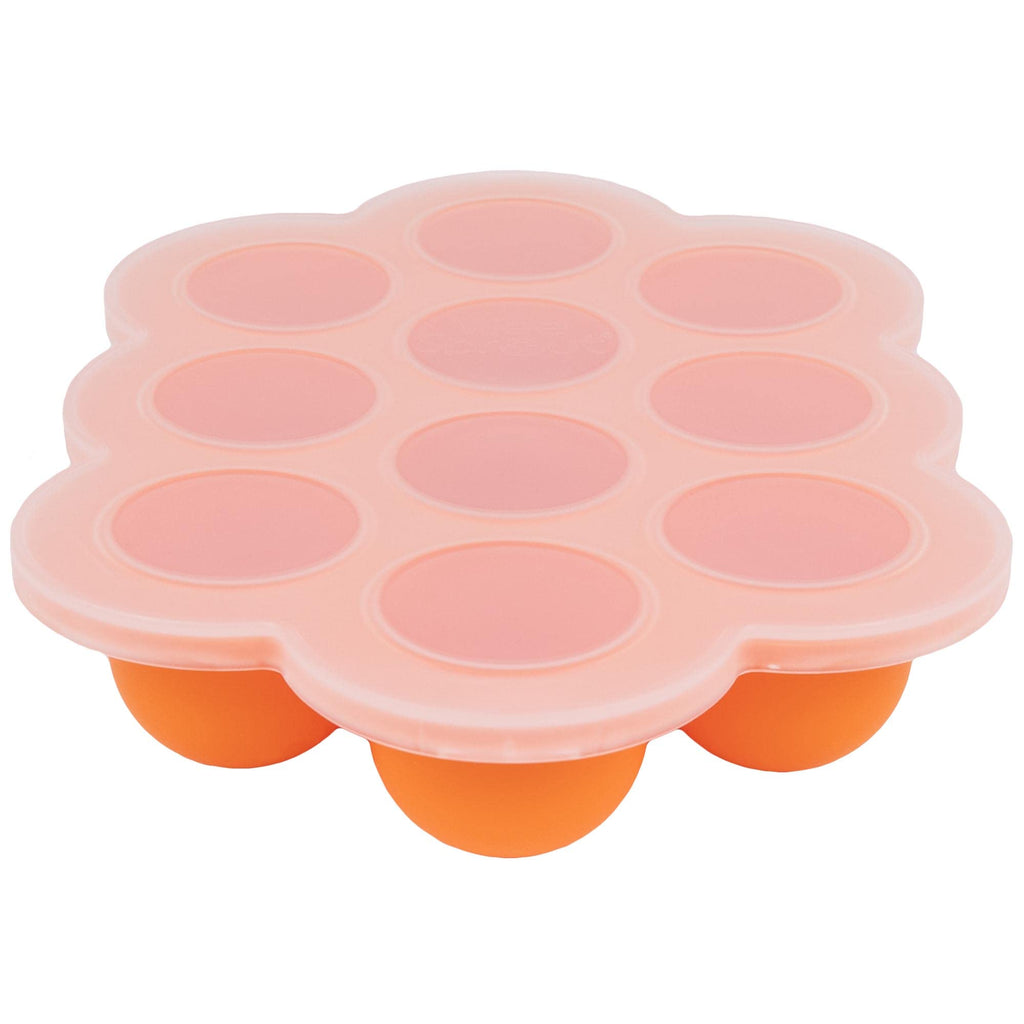 WeeSprout Silicone Freezer Tray with Clip on Lid Perfect Food Storage Container for Homemade Baby Food, Vegetable, Fruit Purees, and Breast Milk (Bright Blue, Six 3 Ounce Sections)