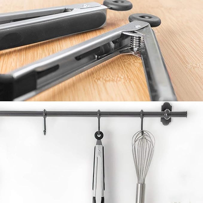 STARUBY 3 PCS Stainless Steel & Silicone Cooking Tongs Set (7", 9", 12")