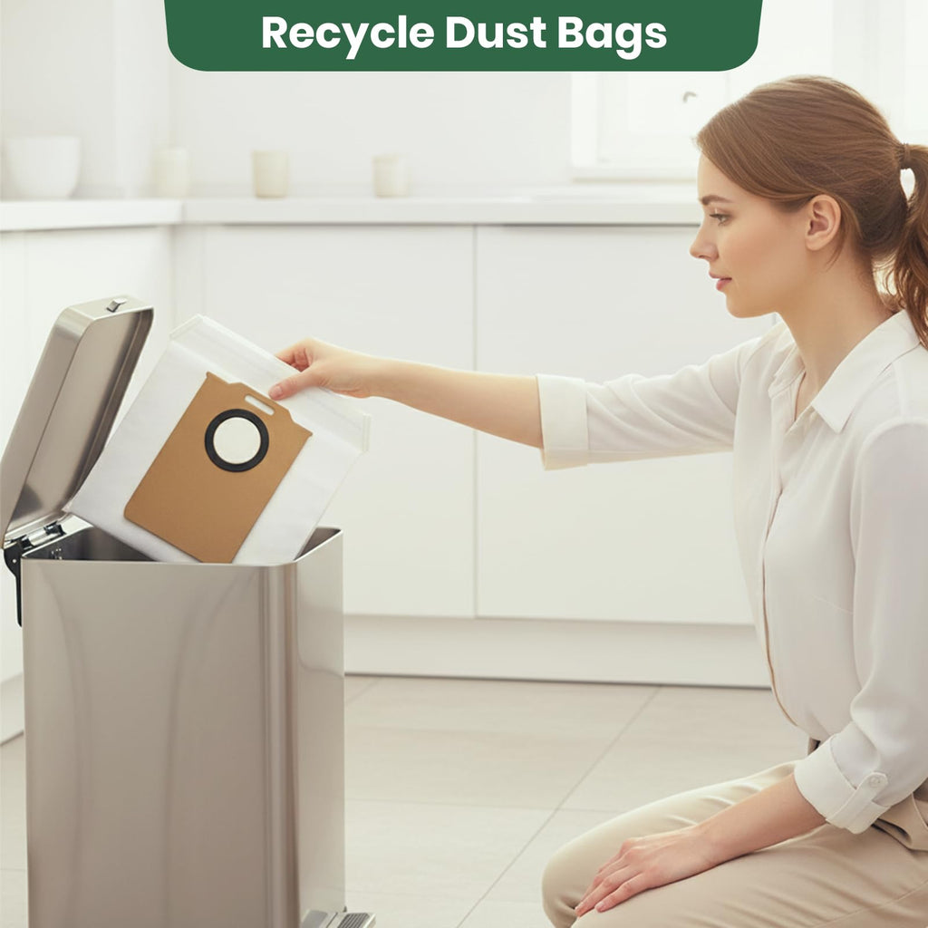Bluevisk 14 Pack MS1 MAX Dust Bags Compatible with MONSGA MS1 MAX Robot Vacuum Bags 3L Large Capacity Heavy Duty Bags for Home Vacuum