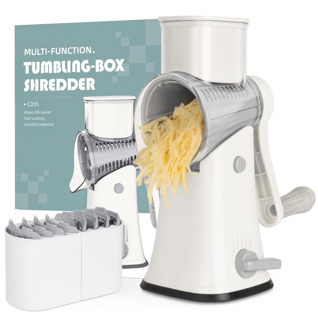 X Home Rotary Cheese Grater for Kitchen, Black