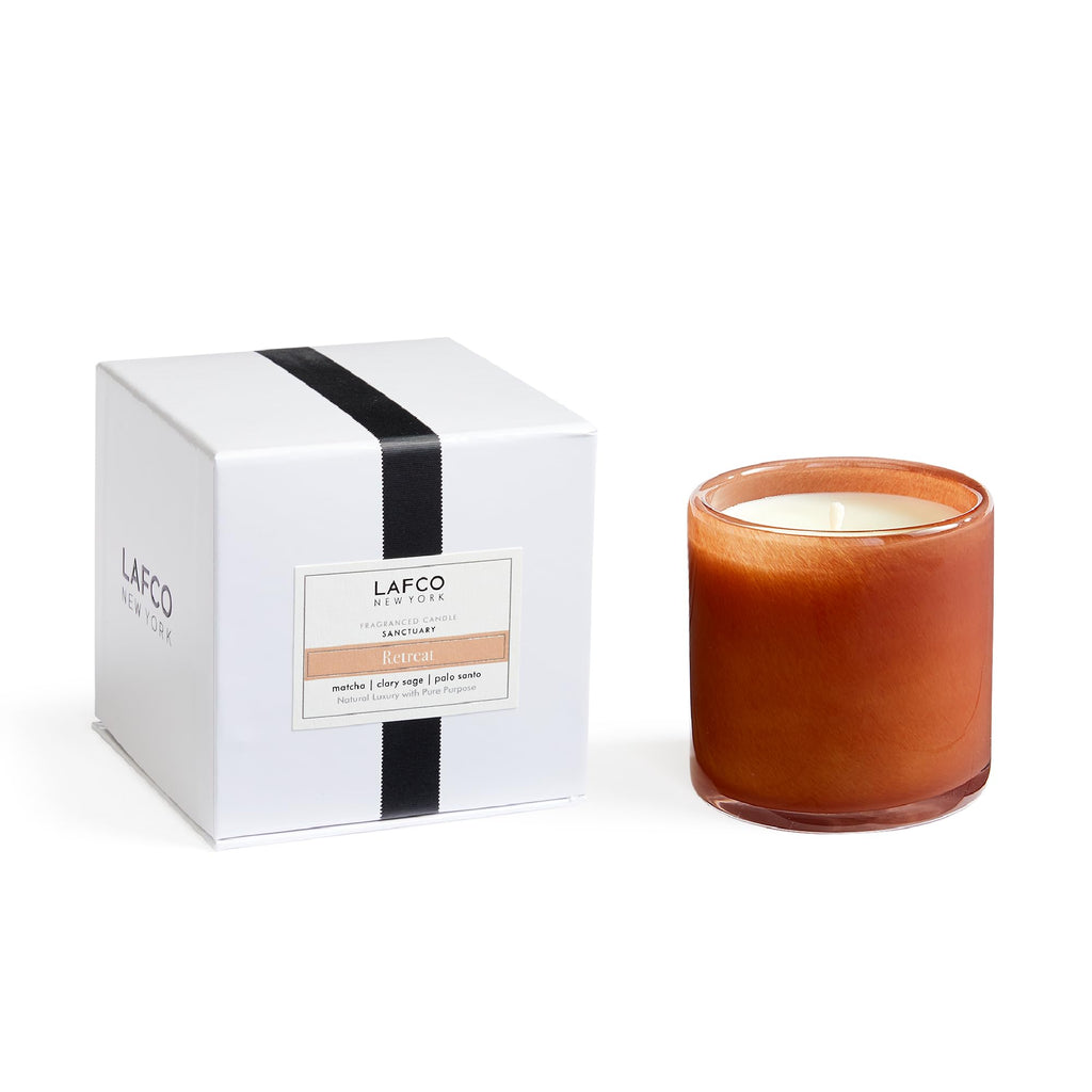 LAFCO New York Classic Candle, Chamomile Lavender - 6.5 oz - 50-Hour Burn Time - Reusable, Hand Blown Glass Vessel - Made in the USA