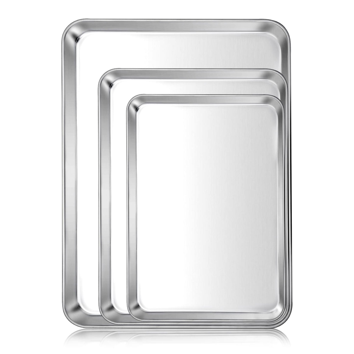 E-far 6-Piece Baking Pans set, Stainless Steel Bakeware Set for Oven