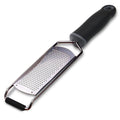 Wide Lemon Zester & Cheese Grater, 18/8 Stainless Steel with Cover, Black