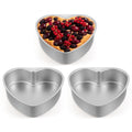 Qulkws 3 PCS 8 Inch Aluminum Heart Cake Molds, Heart Shaped Cake Pans