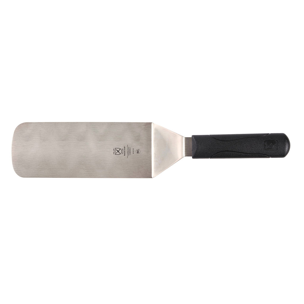 Mercer Culinary Millennia Mini Turner/Spatula, 2.5 Inch x 2.5 Inch Blade, Black Handle