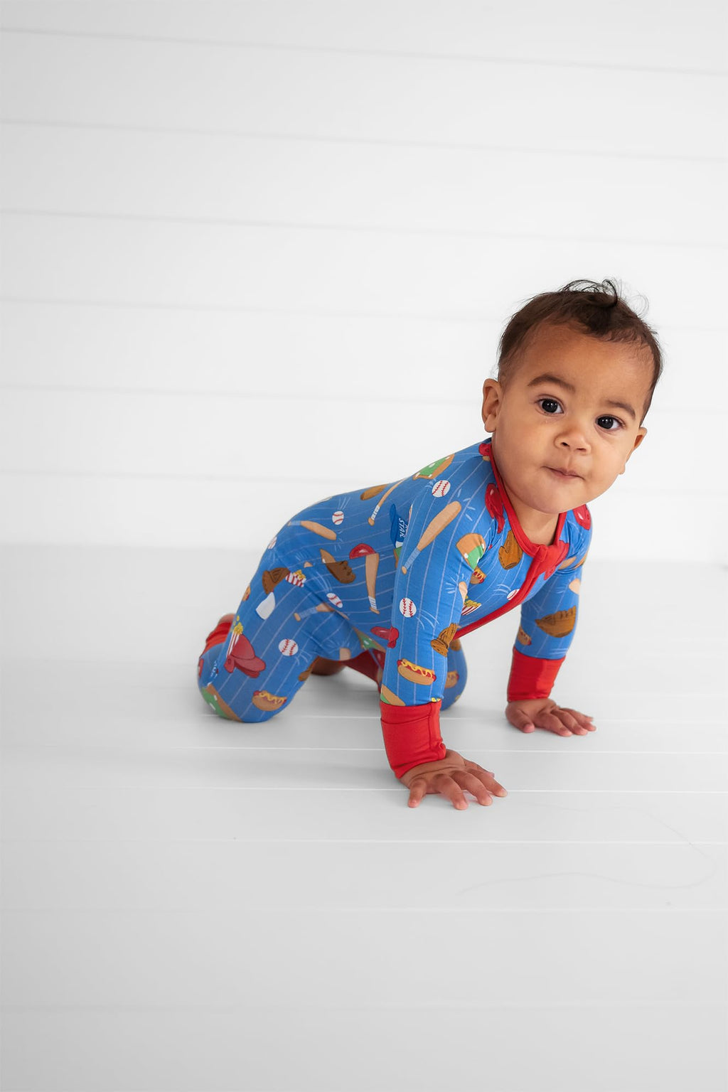 Little Sleepies Baby Pajamas, Blue All Stars, 0-3M