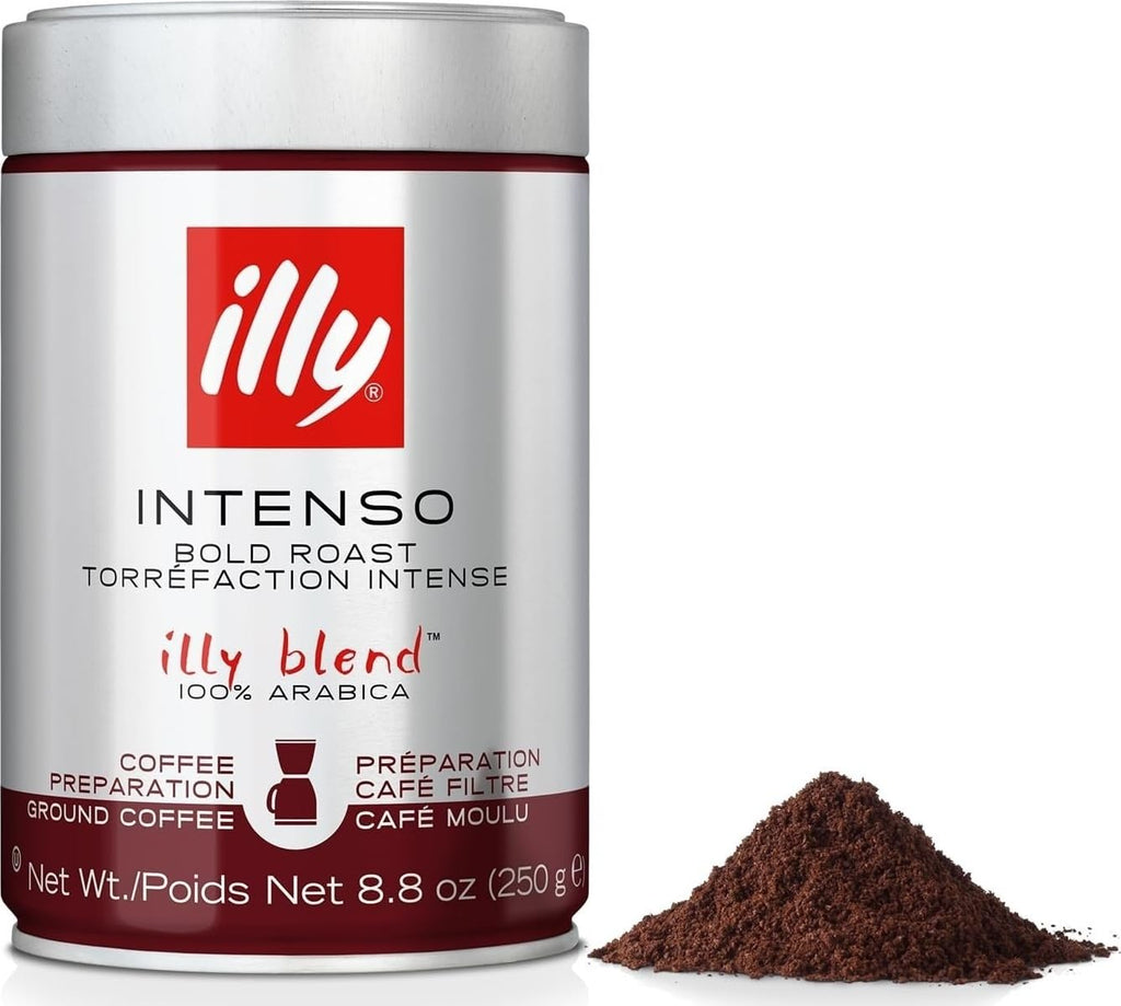 illy Ground Drip Coffee, Forte Dark Roast, 8.8 oz