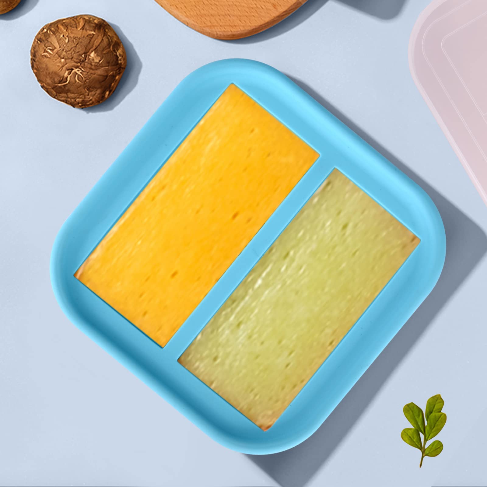 Kinggrand Kitchen 1 Cup Silicone Freezer Molds Silicone Freezer Tray with Lid 4 Pack Soup Freezer Containers Make 8 Soups, Broths, Stews, Sauces, Curries