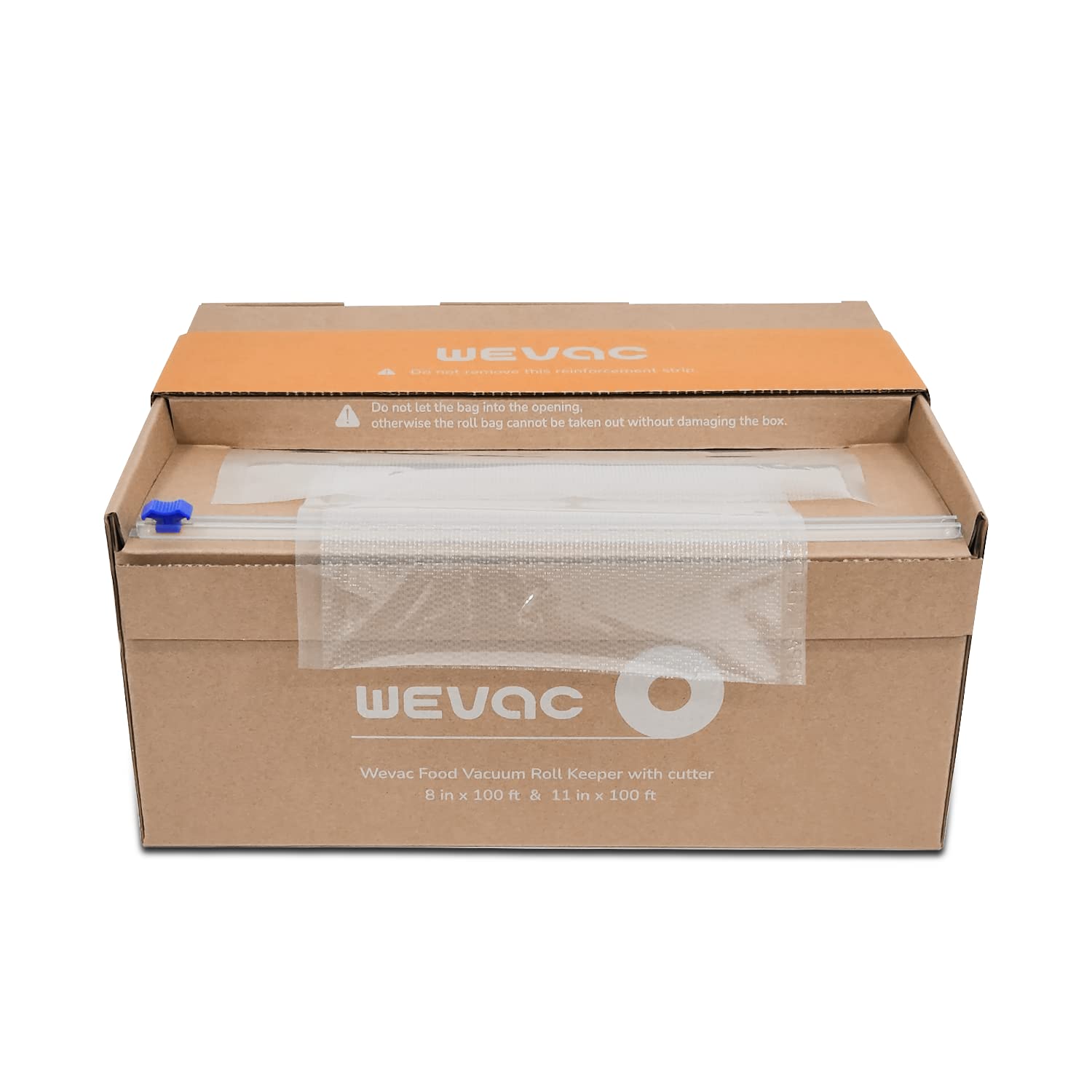 Wevac Vacuum Sealer Bags for Food, 8"x100' & 11"x100' Rolls with Cutter Box