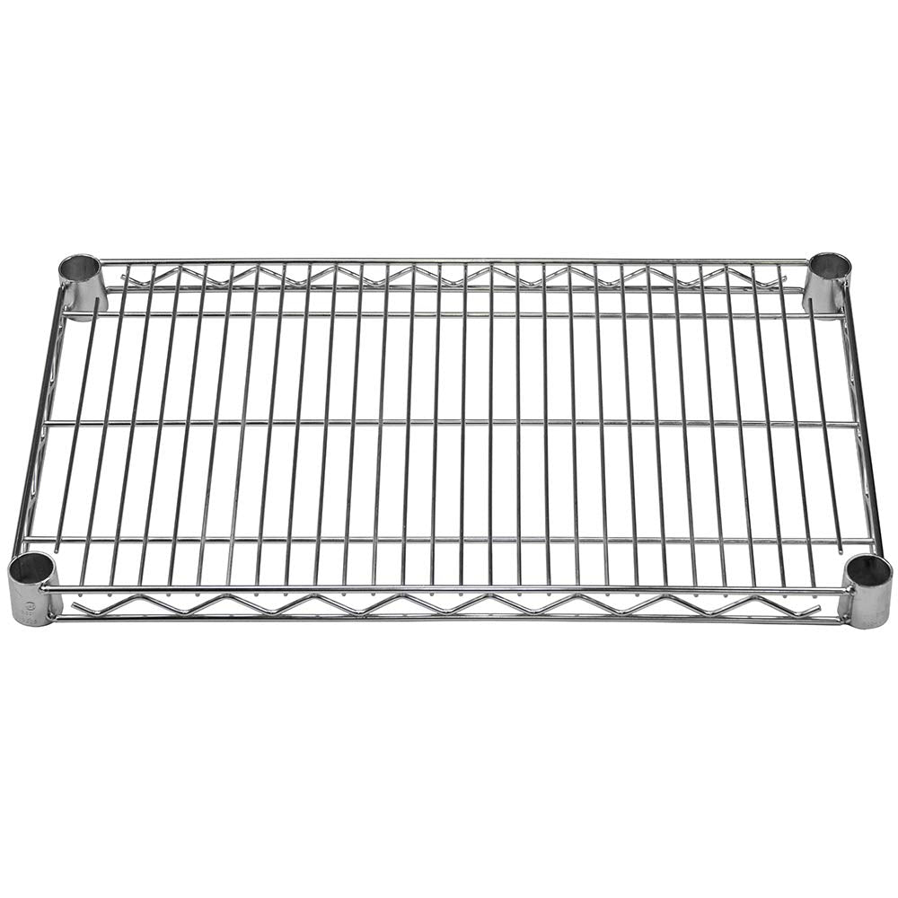 Shelving Inc. 14" d x 18" w Chrome Wire Shelving with 2 Tier Shelves