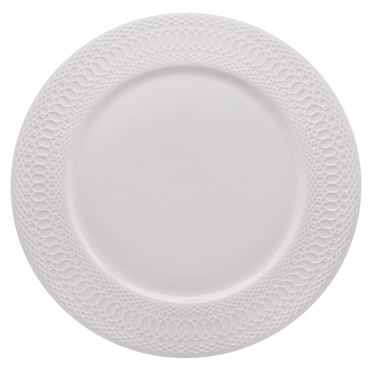 Mikasa Levi 40 Piece Bone China Dinnerware Set, Embossed Plates Bowls, Chip-Resistant, Lightweight, Elegant and Durable, Service for 8, White