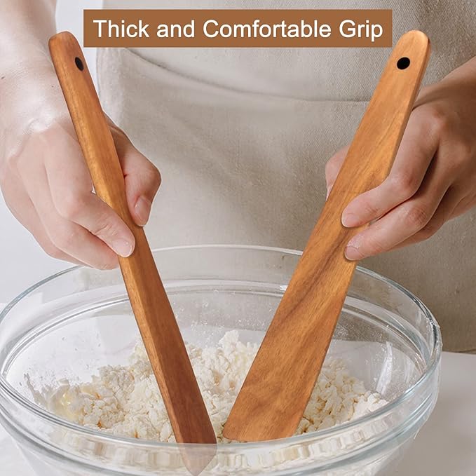 Wooden Spatula for Kitchen Utensil Spurtle Kitchen Tool Teak Wood Spatula