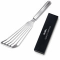 KSENDALO Thin Sturdy Fish Spatula Stainless Steel for Kitchen-Silver
